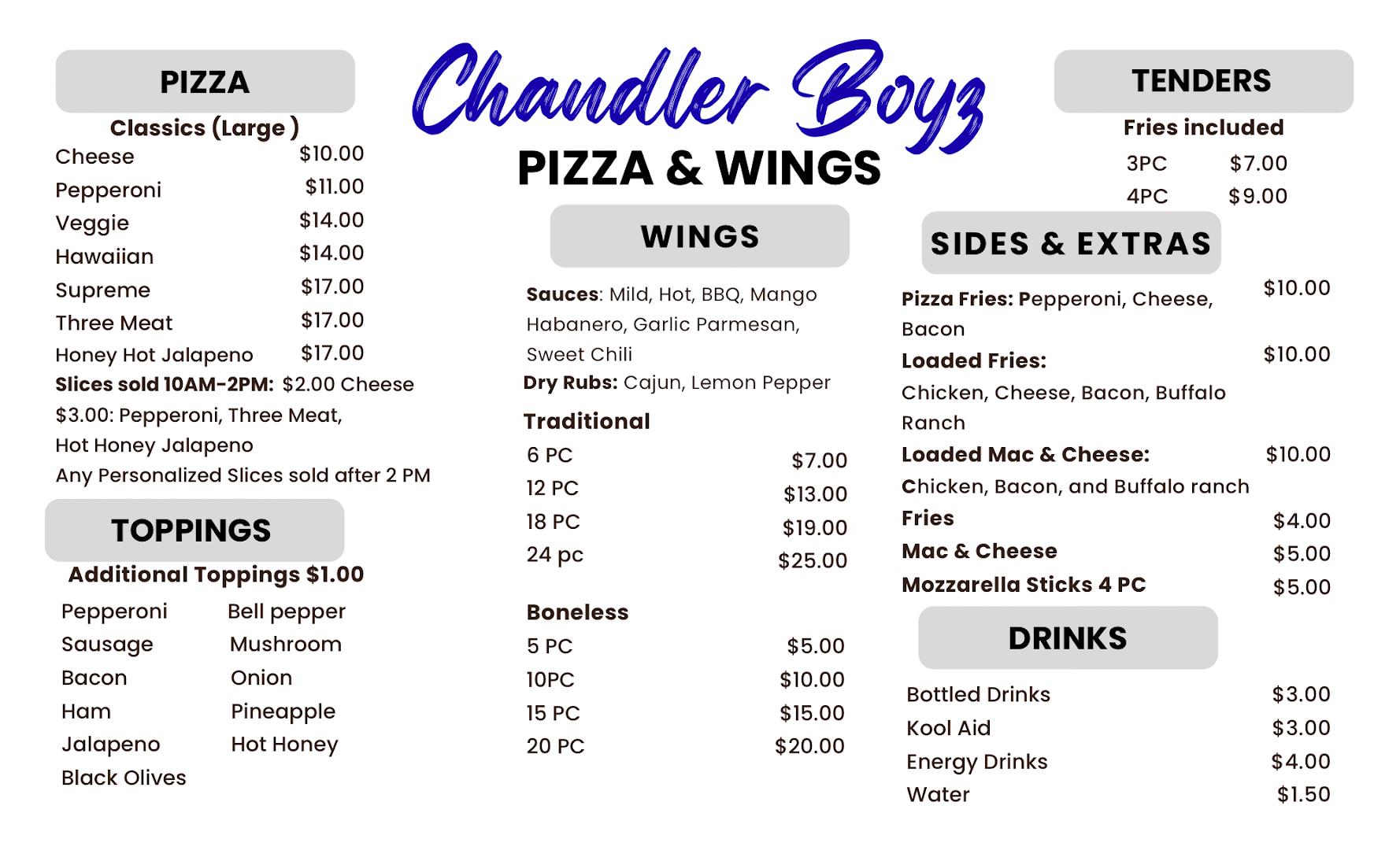 Chandler Boyz Pizza & Wings